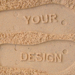 Custom Name Flip Flops Personalized Sand Imprint Sandals. Available in 140 color combinations image 6
