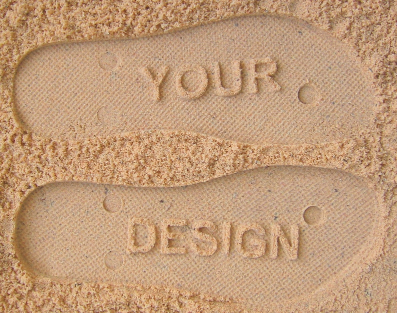 Custom Name Flip Flops  Personalized Sand Imprint Sandals. afbeelding 5