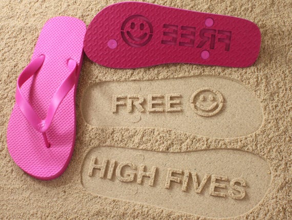 custom imprint flip flops