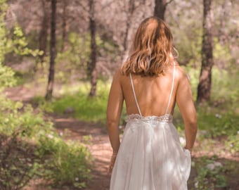 Unique Boho Bridal Gown - Free-spirited Elegance