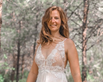 Boho Bride Lace Gown - Ethereal Wedding Dress