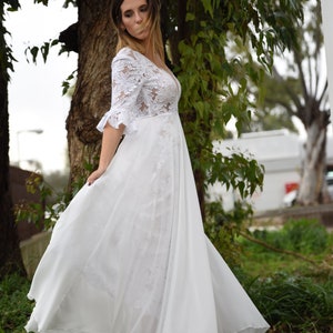 Polka dot wedding dress lace bridal dress image 6