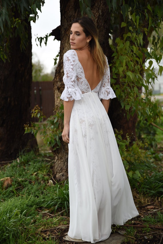 Polka Dot Wedding Dress Lace Bridal Dress Etsy Canada