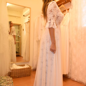 Polka dot wedding dress lace bridal dress image 7