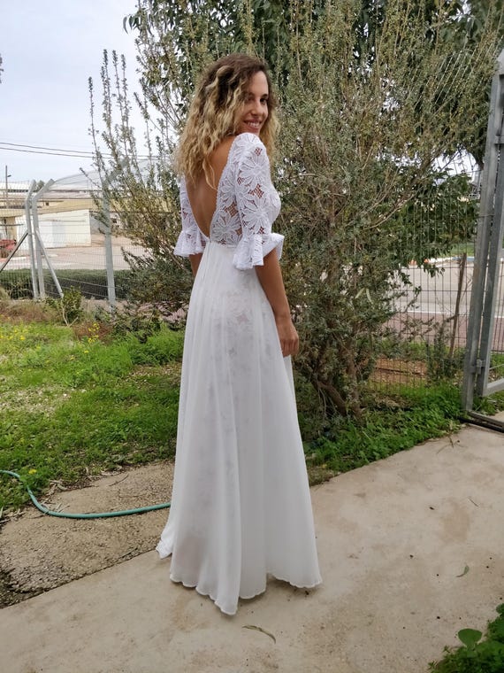 Polka Dot Wedding Dress Cotton Lace Bridal Dress Canada