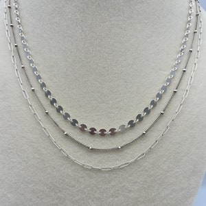Verschiedene Sterling Silber Halsketten, 16-18 Zoll