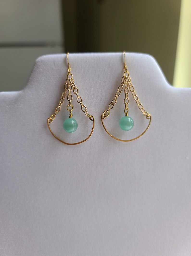 Sea Foam Chain Earrings
