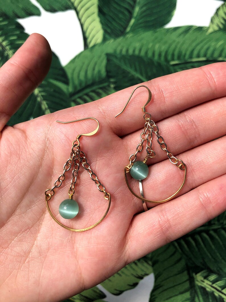 Sea Foam Chain Earrings