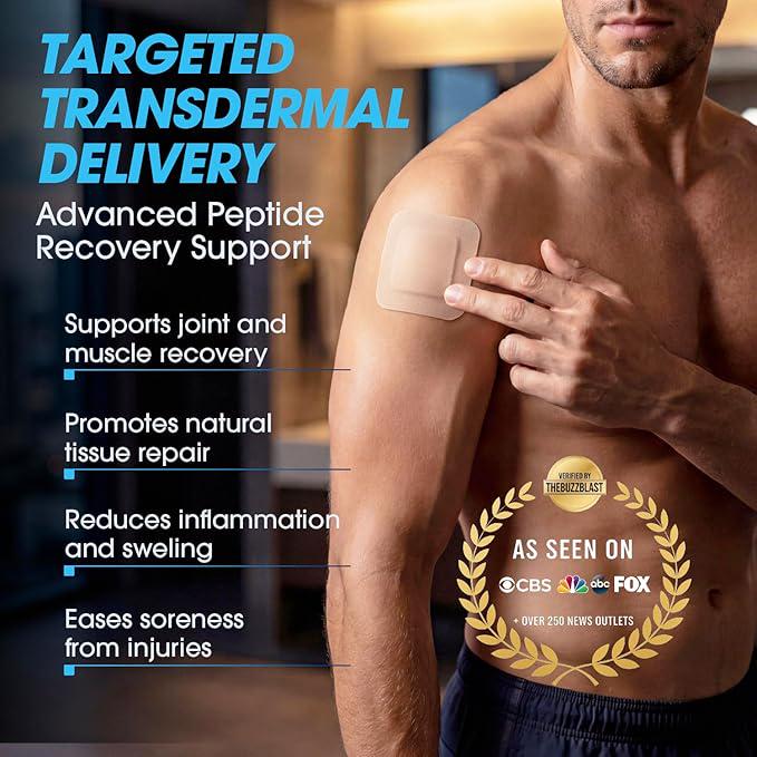 bpc 157 muscle recovery Spartalife Peptide Recovery Patches, BPC-157 TB-500 Muscle Joint Wellness  (20 Pack)