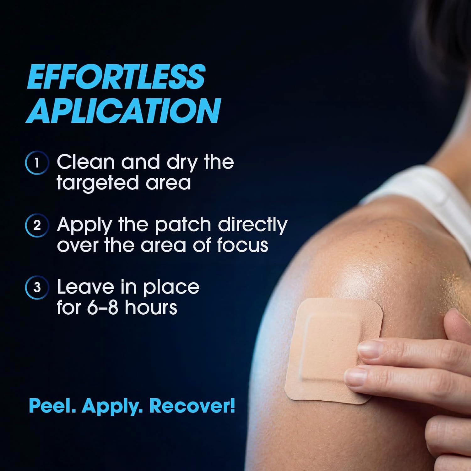 Peptide recovery patches marketed for BPC-157 and TB-500 muscle and joint wellness, 20 pack format
