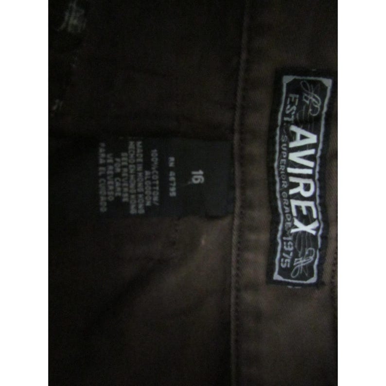 Calça cargo vintage Avirex Y2K tamanho 30W marrom streetwear folgada utilitária perna larga imagem 8