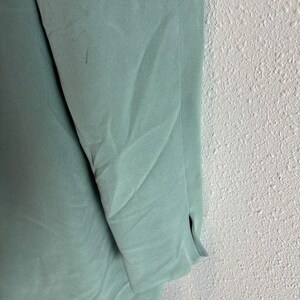 Vintage Adrianna Papell 100% Silk Blazer Green Size 12 80s 90s Career Workwear image 3