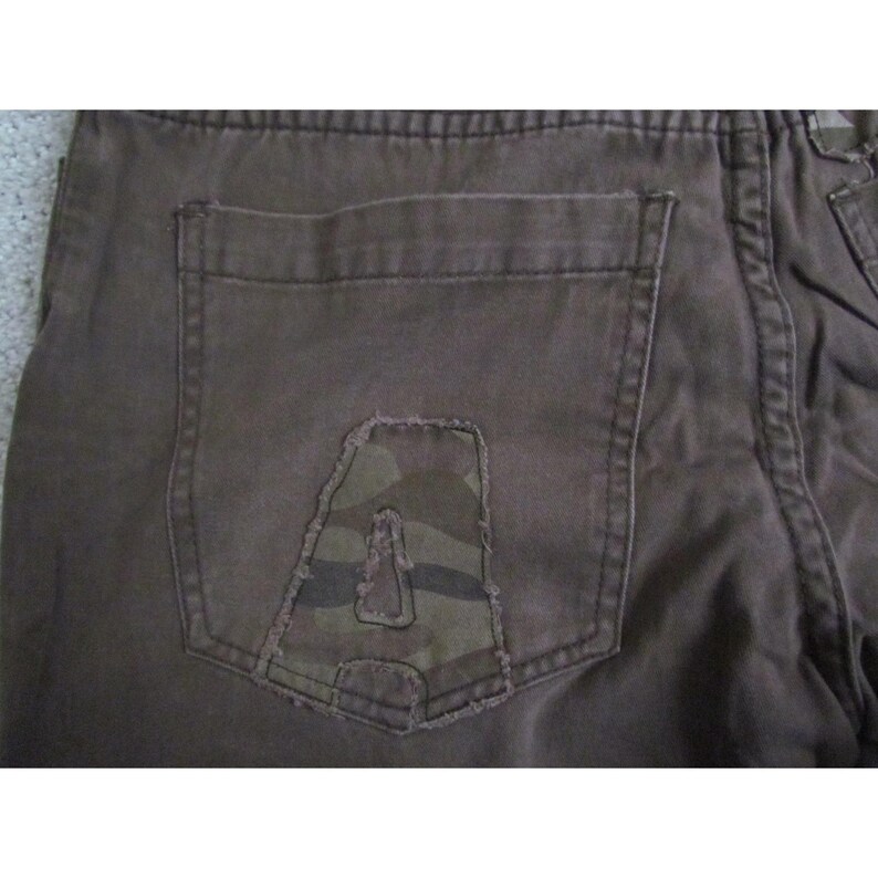 Calça cargo vintage Avirex Y2K tamanho 30W marrom streetwear folgada utilitária perna larga imagem 6