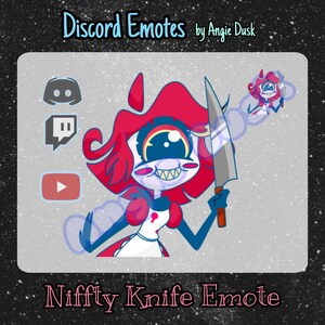 Hazbin Niffty Knife-emote voor Discord!