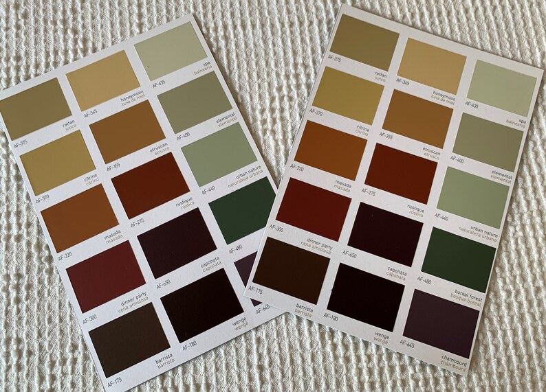 Paint Chip Sample Board 8 Pieces 5.25x7.5 Etsy