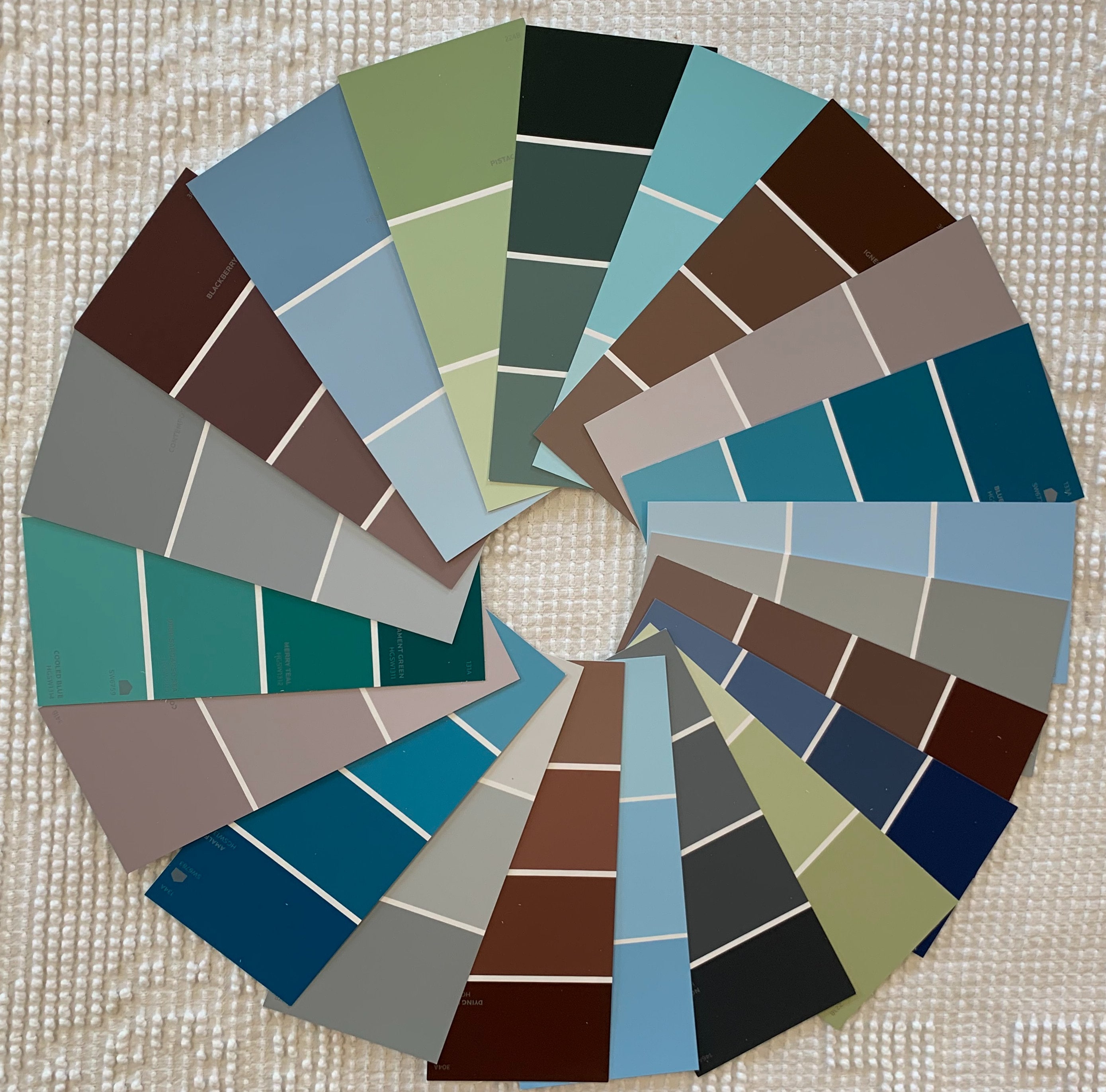 Paint Chip Sample Strips 3x7 Set of 21 Strips Etsy