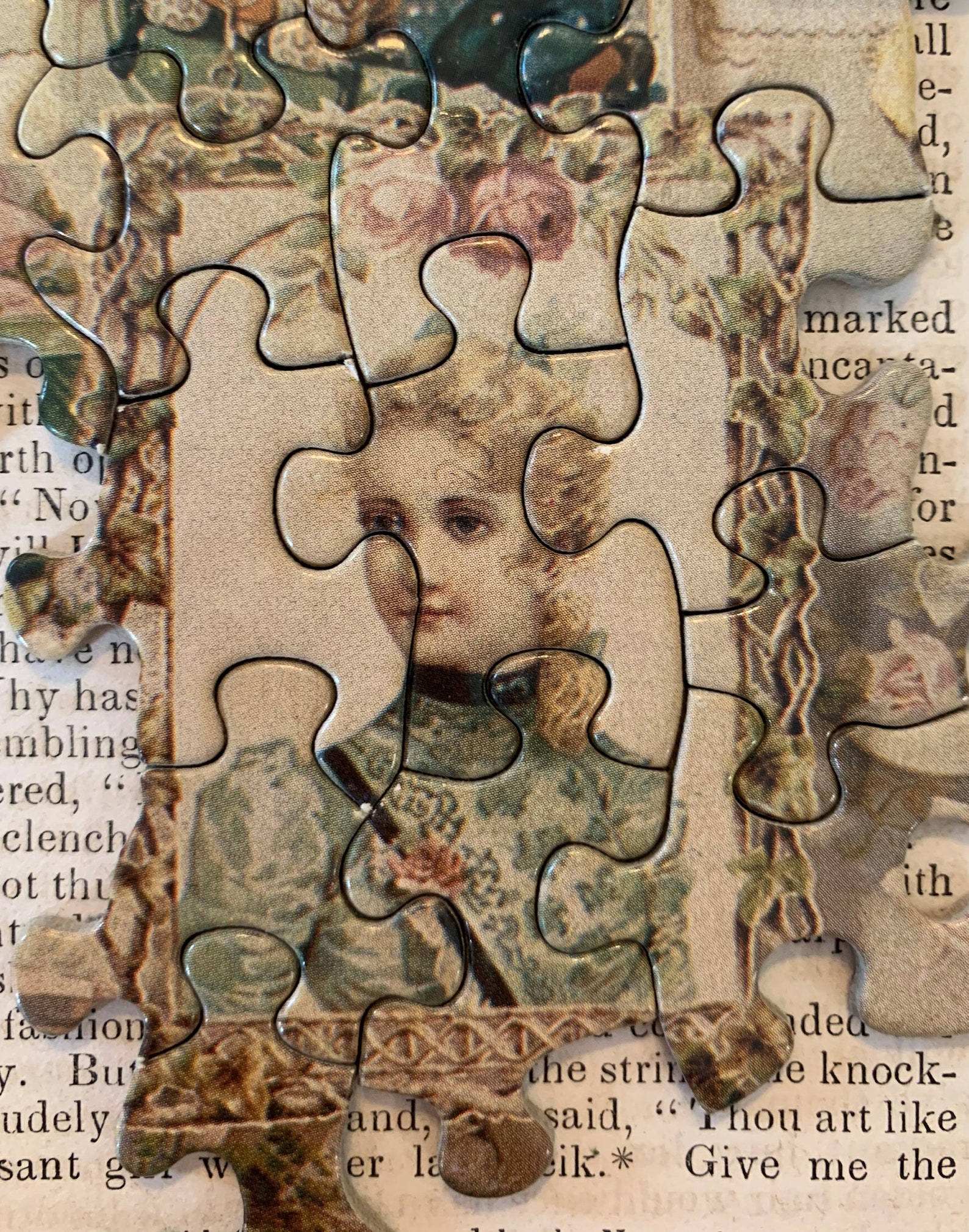 Vintage Puzzle Pieces Victorian Images Junk Journals Etsy