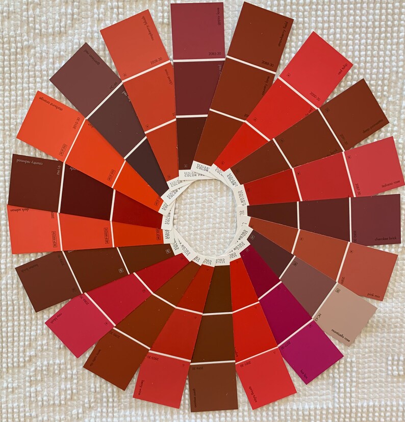 Paint Chip Sample Strips 2x6 Set of 20 Strips Etsy