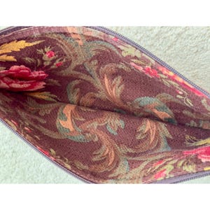 Brighton Vintage Straw Leather Tote, Floral Print Lined Purse With Dust Bag image 4