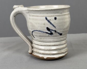 Signed American Studio Pottery Mug High Fire Stoneware Mingei Style