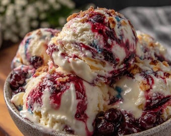 No-Churn Red White Blue Swirl Ice Cream WITHOUT a Machine | Patriotic Berry Swirl Dessert