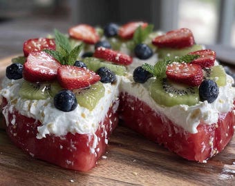 Cookout Watermelon Fruit Pizza with Cream Cheese Frosting | Refreshing Summer Picnic Treat