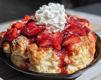 Skillet Strawberry Shortcake on the Grill | Grilled Sweet Summer Dessert