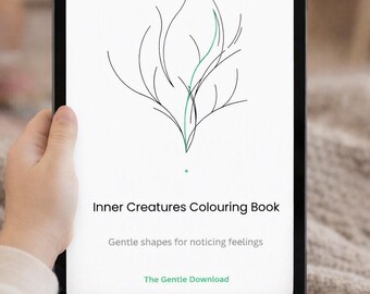 Inner Creatures Digital Colouring Pages | GoodNotes Colouring Book | Printable Mindful Art | iPad Colouring Sheets | PNG Line Art