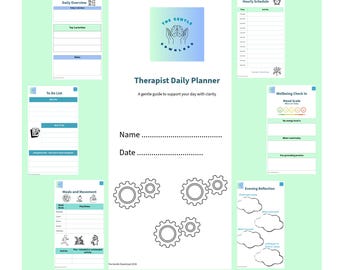 Therapist Daily Planner | 7‑Page Printable Counsellor Schedule & Practice Organiser