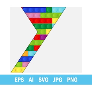 May include: A colorful, abstract design featuring a white background with a large, stylized arrow shape. The arrow is filled with various colored toy building blocks, including blue, pink, red, green, and yellow. The bottom of the image has the text "EPS AI SVG JPG PNG".
