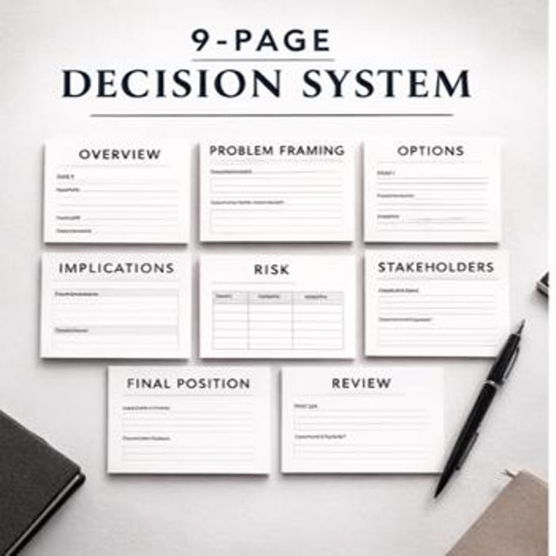 Professional Decision Making Template | Business Decision Journal PDF ...