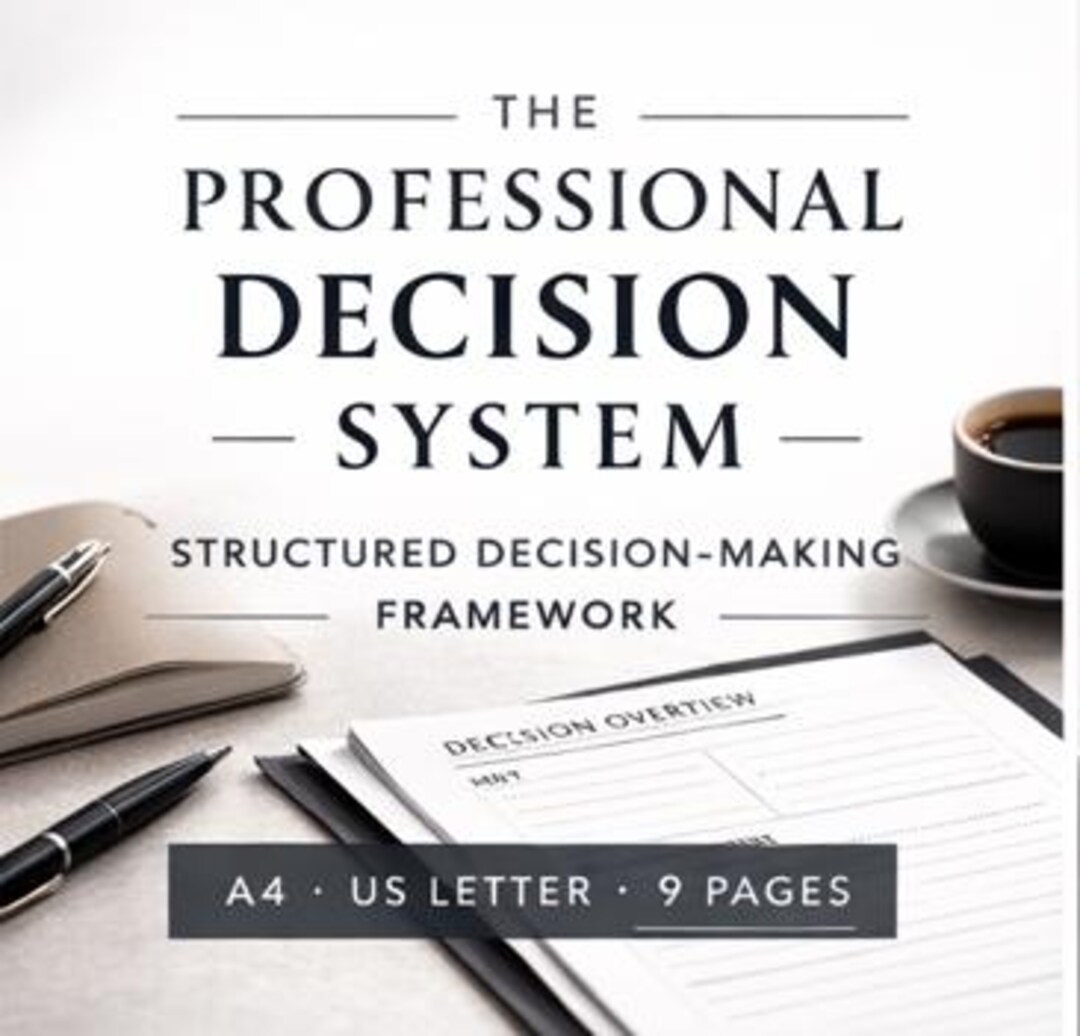 Professional Decision Making Template | Business Decision Journal PDF ...