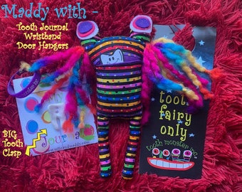 TOOTH MONSTER INC - Maddy, Tooth Journal, ""Tooth Fairy Only"" Türhänger, Armband""