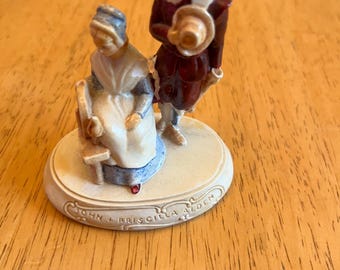 Vintage hand painted porcelain pilgrims