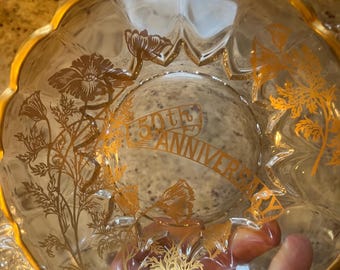 50th anniversary collectible bowl gold lined