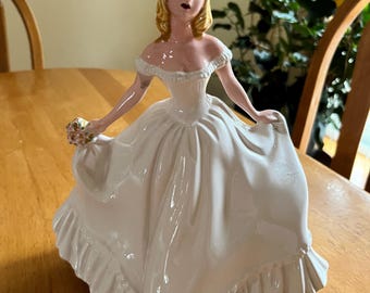 Vintage handmade ceramic bride initials and date 1963 on bottom