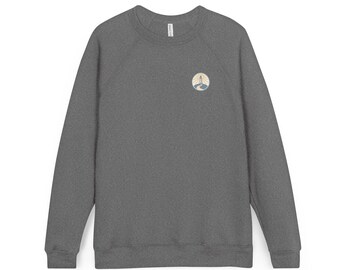 Vintage Compass Logo Crewneck Sweatshirt | Nautical Travel Graphic Pullover