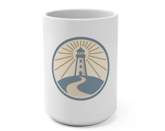 Tazza con logo del faro di Everpath / Tazza da caffè in ceramica a tema nautico costiero