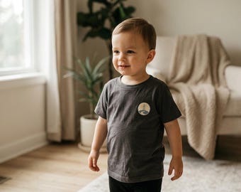 Toddler Tee With Lighthouse Chest Logo, Lightweight Cotton Kidswear