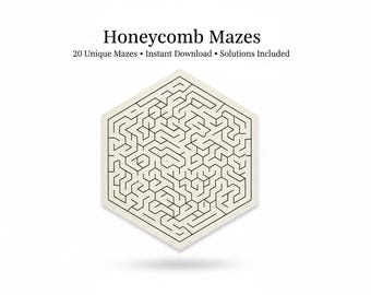 Labirinti a nido d'ape: 20 giochi esagonali unici per allenare la mente (download immediato)