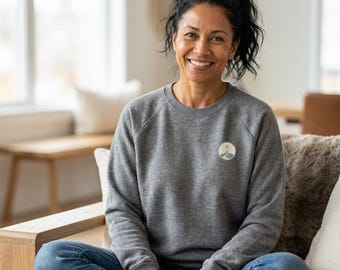 Vintage Lighthouse Logo Crewneck Sweatshirt | Nautical Travel Graphic Pullover