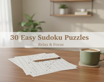 Pacchetto di 30 Sudoku facili (download in PDF) – Giochi di logica rilassanti per allenare la mente