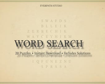 Cruciverba – Pacchetto da 20, download immediato (soluzioni incluse)