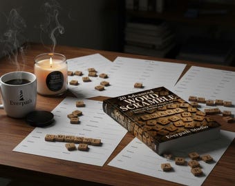 Word Scramble, 20 Hard Printable Challenges, Digital Puzzle Pack