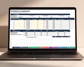 Budget Spreadsheet | Personal Finance Planner with Paycheck, Debt, and Net Worth Tracking