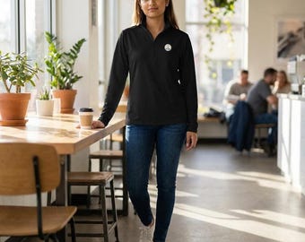 Quarter Zip Pullover | Lightweight 100% Polyester With Lighthouse Chest Emblem