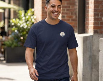 Vintage Lighthouse Logo Oversized Boxy Tee | Coastal Relaxed Fit T-Shirt