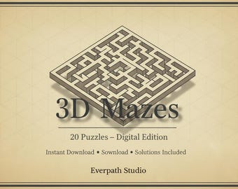 Labirinti 3D – 20 giochi di logica spaziale per adulti (Download PDF)