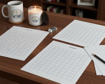 Logic Puzzles | 60 Medium Sudoku, Kakuro, And Nurikabe Printables