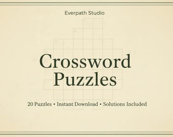Pacchetto di 20 cruciverba – Allenamento mentale per adulti (download immediato)